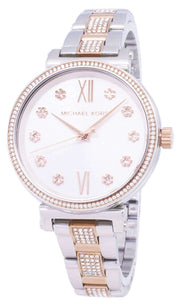 Michael Kors Sophie Chronograph Silver Dial Two Tone Steel Strap Watch For Women - MK3880