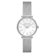 Michael Kors Pyper Quartz Mother of Pearl White Dial Silver Mesh Strap Watch For Women - MK4618