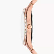 Michael Kors Lauryn Three-Hand Crystals Rose Gold Dial Rose Gold Steel Strap Watch for Women - MK4736