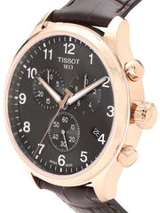 Tissot Chrono XL Black Dial Brown Leather Strap Watch For Men - T116.617.36.057.01