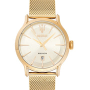 Maserati Epoca Golden Dial Golden Mesh Bracelet Watch For Men - R8853118003