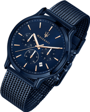Maserati Epoca Analog Blue Dial Blue Mesh Bracelet Watch For Men - R8873618010