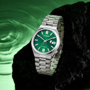 Citizen Tsuyosa Automatic Green Dial Silver Steel Strap Watch For Men - NJ0150-81X