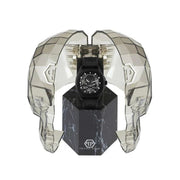 Philipp Plein High-Conic Automatic Black Dial Black Silicone Strap Watch for Men - PWRAA0923