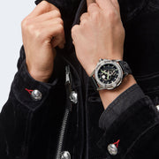 Philipp Plein The Skull Black Dial Black Silicone Strap Watch for Men - PWAAA0121