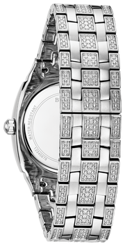 Bulova Crystal Collection Phantom Silver Dial Silver Steel Strap Watch for Men - 96C002