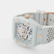 Philipp Plein The Skeleton White Dial White Silicone Strap Watch for Men - PWVBA0123