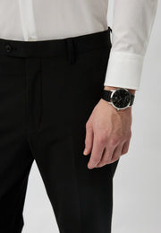 Emporio Armani Ruggero Black Dial Black Leather Strap Watch for Men - AR11193