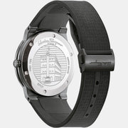 Salvatore Ferragamo Sapphire Black Dial Black Rubber Strap Watch for Men - SFHP00320