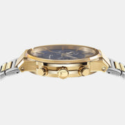 Salvatore Ferragamo Sapphire Chrono Blue Dial Two Tone Steel Strap Watch for Men - SFME00521
