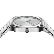 D1 Milano Square Silver Dial Silver Steel Strap Watch for Men - D1-SQBJ10