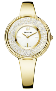 Swarovski Crystalline Bracelet White Dial Gold Steel Strap Watch for Women - 5269253