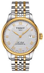 Tissot T Classic Le Locle Powermatic 80 Silver Dial Two Tone Steel Strap Watch For Men - T0064072203301