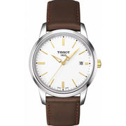Tissot T Classic Dream White Dial Brown Leather Strap Watch for Men - T033.410.26.011.01