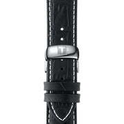 Tissot T Classic Tradition Chronograph Black Dial Black Leather Strap Watch For Men - T063.617.16.057.00