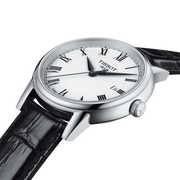 Tissot T Classic Carson White Dial Black Leather Strap Watch for Men - T085.410.16.013.00