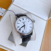 Tissot T Classic Carson White Dial Black Leather Strap Watch for Men - T085.410.16.013.00