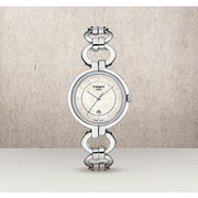 Tissot T Trend Flamingo Mother of Pearl Dial Silver Steel Strap Watch for Women - T094.210.11.116.00