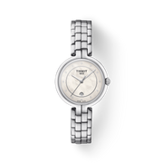 Tissot T Lady Flamingo Diamonds White Dial Silver Steel Strap Watch For Women - T094.210.11.116.01