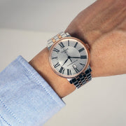 Tissot Carson Premium Powermatic 80 Silver Dial Two Tone Steel Strap Watch For Men - T122.407.22.033.00