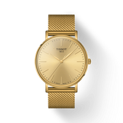 Tissot Everytime Gent Gold Dial Gold Mesh Bracelet Watch for Men - T143.410.33.021.00
