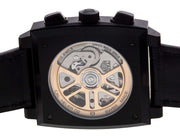 Tag Heuer Monaco Automatic Chronograph Black Dial Black Leather Strap Watch for Men - CBL2180.FC6497