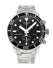 Tissot Seastar 1000 Chronograph Black Dial Silver Steel Strap Watch For Men - T120.417.11.051.00