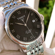 Tissot T Classic Le Locle Powermatic 80 Black Dial Silver Steel Strap Watch For Women - T41.1.483.53