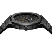D1 Milano Ultra Thin Two Tone Black Steel Strap Watch for Men - D1-UTBJ31