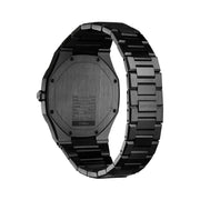 D1 Milano Ultra Thin Shadow Black Dial Black Steel Strap Watch for Men - D1-UTBJSH