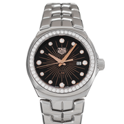 Tag Heuer Link Quartz Black Dial Silver Steel Strap Watch for Women - WBC131F.BA0649