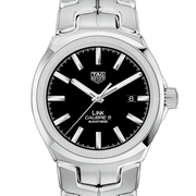 Tag Heuer Link Quartz Black Dial Silver Steel Strap Watch for Women - WBC2110.BA0603