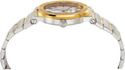Versace Hellenyium Silver Dial Two Tone Steel Strap Watch for Women - VEVH00620
