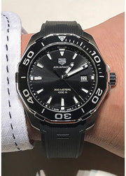 Tag Heuer Aquaracer Black Dial Watch for Men -  WAY101A.FT6141