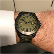 Tag Heuer Aquaracer Automatic Green Dial Khakhi Green Nylon Strap Watch for Men - WAY208E.FC8222
