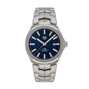 Tag Heuer Link Automatic Blue Dial Silver Steel Strap Watch for Men - WBC2112.BA0603