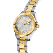 Tag Heuer Aquaracer Automatic Diamonds Silver Dial Two Tone Steel Strap Watch for Women - WBD2321.BB0320
