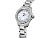 Tag Heuer Aquaracer Professional 200 Quartz Diamond Mother of Pearl Dial Silver Steel Strap Watch for Women - WBP1417.BA0622