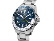 Tag Heuer Aquaracer Professional 300 GMT Automatic Blue Dial Silver Steel Strap Watch for Men - WBP2010.BA0632