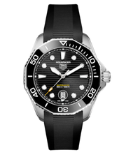 Tag Heuer Aquaracer Professional 300 Automatic Black Dial Black Rubber Strap Watch for Men - WBP201A.FT6197