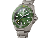 Tag Heuer Aquaracer Professional 300 Automatic Green Dial Silver Steel Strap Watch for Men - WBP208B.BF0631