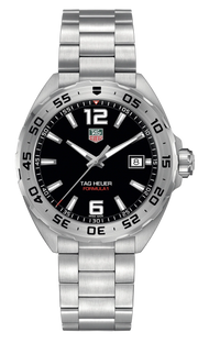 Tag Heuer Formula 1 Black Dial Silver Steel Strap Watch for Men - WAZ1112.BA0875