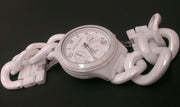 Michael Kors Ceramic White Dial White Steel Strap Watch for Women - MK5387