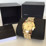 Marc Jacobs Amy Dexter Gold Dial Gold Steel Strap Watch for Women - MBM3215