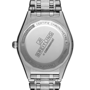 Breitling Chronomat Automatic 36 Green Dial Silver Steel Strap Watch for Women - A10380101L1A1