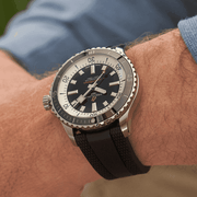 Breitling Superocean Automatic 42 Black Dial Black Rubber Strap Watch for Men - A17375211B1S1