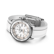 Breitling Superocean Automatic 36 White Dial White Rubber Strap Watch for Men - A17377211A1S1