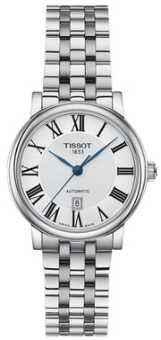 Tissot T Classic Carson Premium Automatic Lady Silver Dial Silver Steel Strap Watch for Women - T122.207.11.033.00