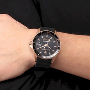 Maserati SFIDA Automatic Black Dial Black Rubber Strap Watch For Men - R8821140001