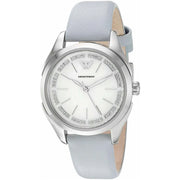 Emporio Armani Valeria Mother of Pearl Dial Blue Leather Strap Watch for Women - AR11032